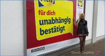 Blonde Bombshells Devil Sophie and SteffiBlond in Public Scat Play on Lidl Parking Lot - scat porn video at Scat-Fetish.com