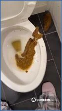 Bossy Delilah in Bathroom Blunder: Teen Kaviar and Copro Catastrophe Scat Porn - related scat video at Scat-Fetish
