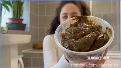 Ella D. serves up a messy roast dinner dump, scat vid in HD - scat porn video at Scat-Fetish.com