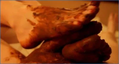 Footjob in Action by Dirty Betty with Sweet Shitty Feet - scat porn video at Scat-Fetish.com